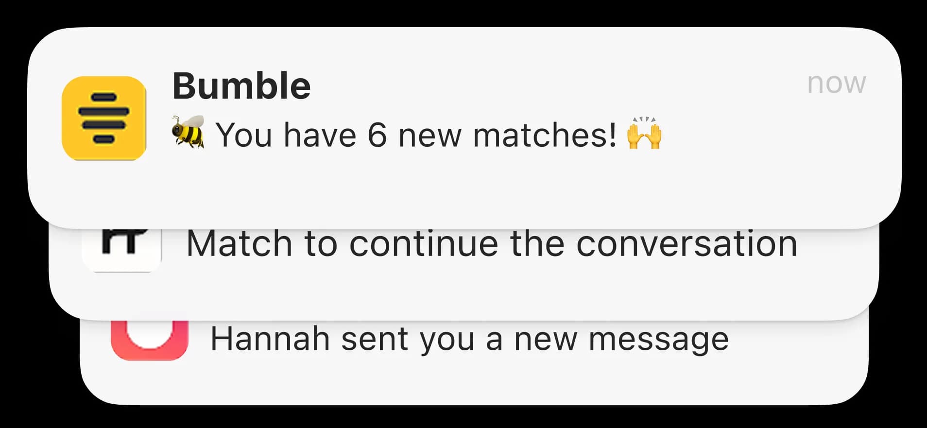 Additional dating app notifications